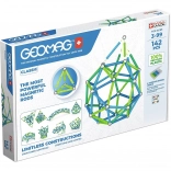 Geomag Classic Recycled magnetyczny zestaw konstrukcyjny 142 elementów – niebieski i zielony