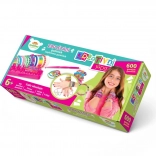 Zestaw do tworzenia bransoletek z gumek z krosnem i 600 gumkami