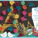 kolaże z kolorowymi frędzlami Djeco