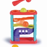 Tor wyścigowy z kulkami do wbijania z młotkiem