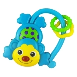 Dziecięca grzechotka ze dźwiękiem Baby Mix małpka niebieska