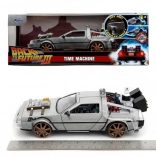 delorean powrót do przyszłości iii 1:24 metalowy model z otwieranymi drzwiami jada toys