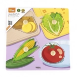 Viga drewniane puzzle z gałkami warzywa