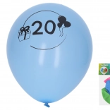 Balony do nadmuchiwania 30 cm z numerem 20 – zestaw 5 szt.