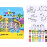 Zestaw farb do szkła 5+1 z konturą