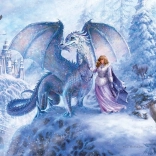 Rodzinne puzzle COBBLE HILL Lodowy smok 350 elementów