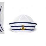 Czapka marynarska z tkaniny, średnica 27 cm