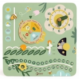 Drewniany edukacyjny kalendarz w języku angielskim