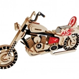 Drewniane 3D puzzle Motocykl - Kolorowy