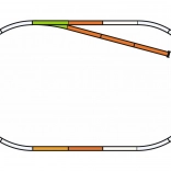 Piko zestaw torów B z torem ślepym i podsypką H0