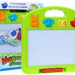 Magiczna tablica do rysowania dla dzieci 3+ z 4 kolorami i 4 stempelkami ze zwierzętami