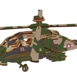 Woodcraft drewniane puzzle 3D śmigłowiec bojowy APACHE