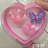 Zestaw pierścionków z brokatem 3 szt.