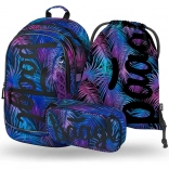 Zestaw szkolny BAAGL Core Palm – plecak, piórnik i worek