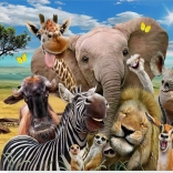 Diamentowe malowanie Safari selfie 30 × 40 cm