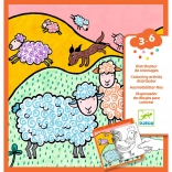 Djeco zabawne pudełko z kolorowankami i grami Farma