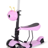 dziecięca hulajnoga z migającymi kołami różowa