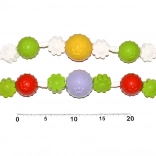 Łańcuszek do wózka kwiatuszki i kule